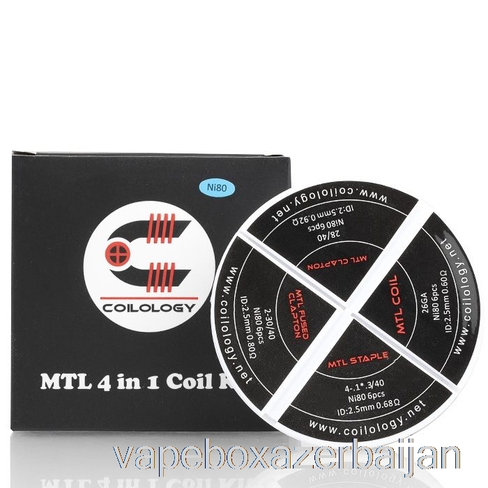 Vape Azerbaijan Coilology MTL 4-in-1 Prebuilt Coils Set SS316L